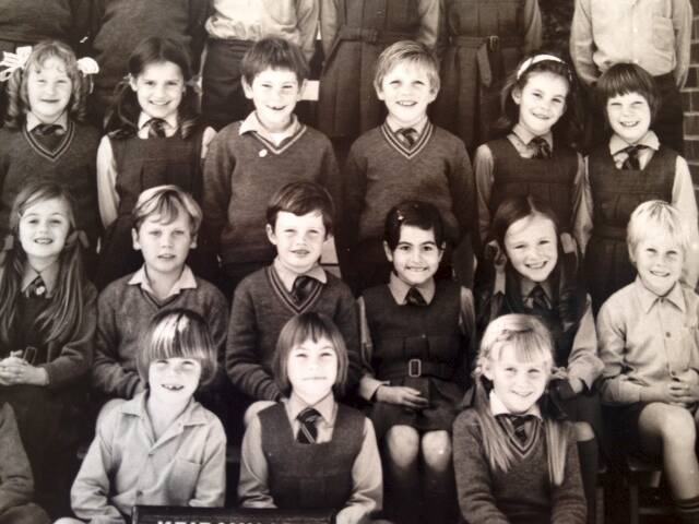 Nikki Gemmell (second from the right in the middle row) at Keiraville Public School in the early 1970s. Jennine Primmer sits beside Nikki. The pair are still close friends.