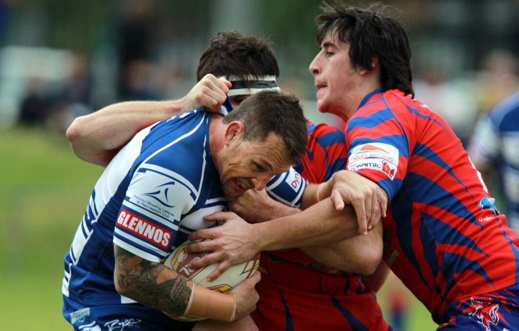 Thirroul captain-coach Nathan Fien was sent to the sin bin for starting a fight against Wests. Picture: SYLVIA LIBER