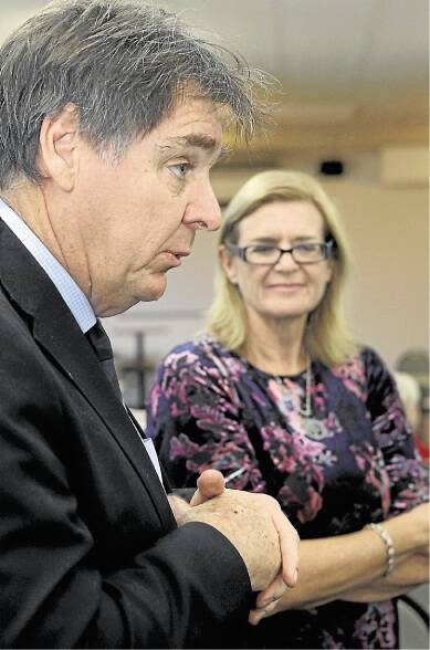 Effect: NSW Teachers Federation president Maurie Mulheron and Illawarra Teachers Association president Elizabeth Scott say if Gonski is not fully funded, students in most need will be hardest hit. Picture: ANDY ZAKELI