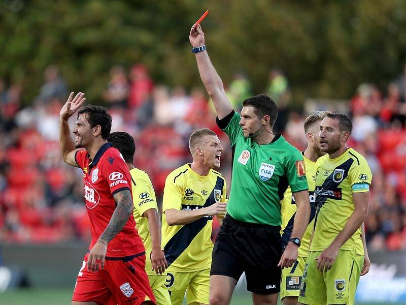 Adelaide United defender Ersan Gulum is in trouble after clapping in the face of a referee.