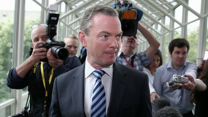 Leader of the House Christopher Pyne could not confirm whether Prime Minister Tony Abbott still has the majority support of Liberal Party MPs. Photo: Alex Ellinghausen