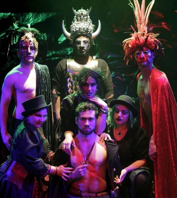 The cast of Phoenix Theatre's production of Macbeth rehearse. Picture: ANDY ZAKELI