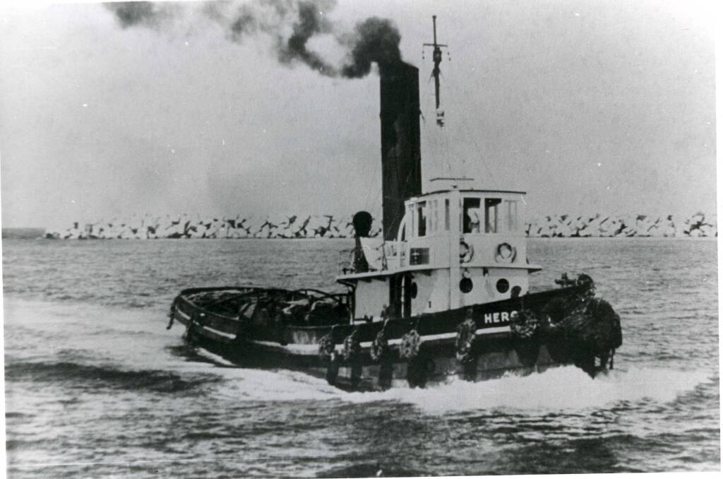 Hero was a schooner that was converted into a steam tugboat. Its maiden voyage in 1892 from England to Sydney took 156 days. Picture: From the collections of WOLLONGONG CITY LIBRARY and ILLAWARRA HISTORICAL SOCIETY