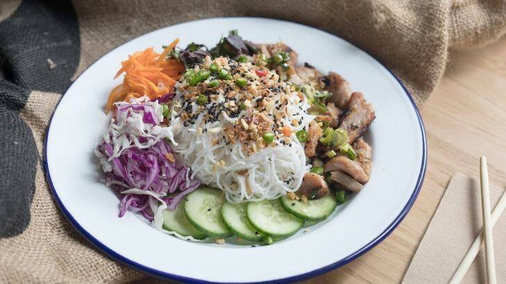 The chicken vermicelli bowl. Photo: Cole Bennetts