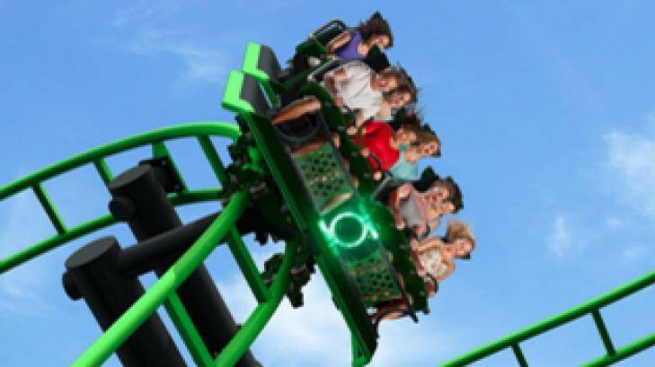 The Green Lantern ride was 'delayed' according to a Movie World spokeswoman. 