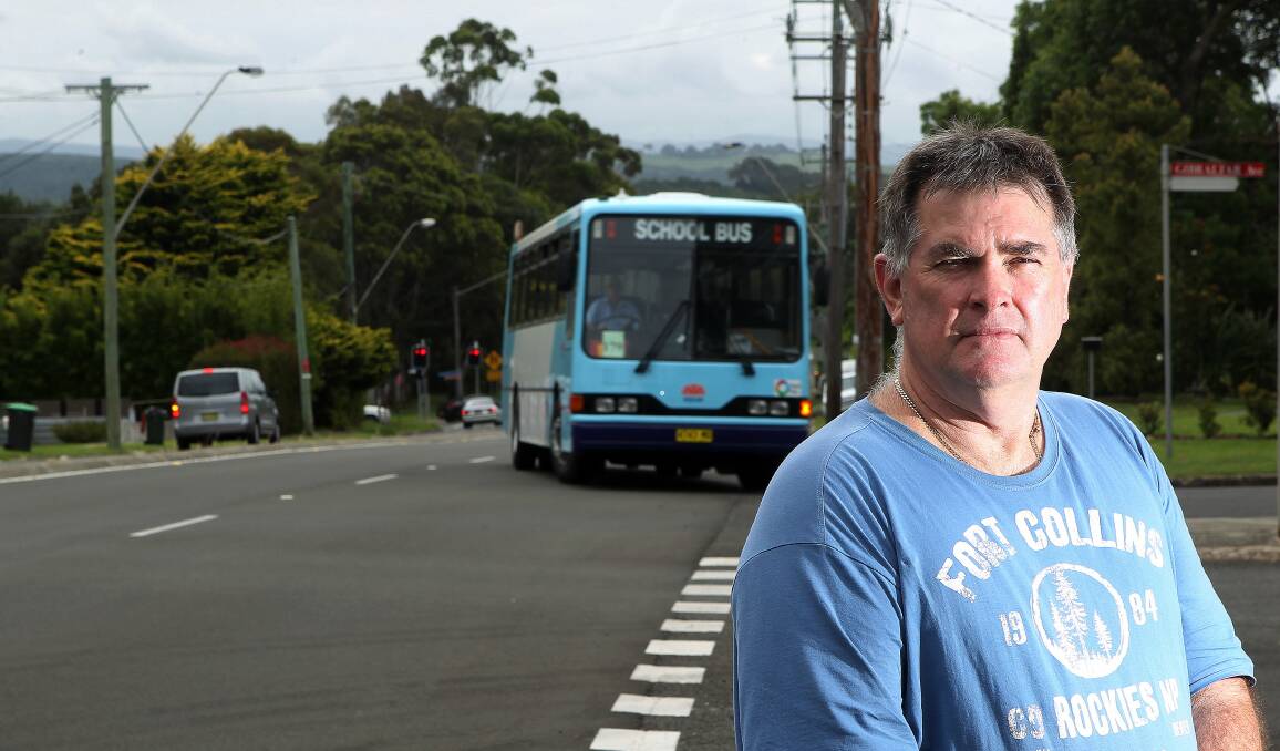 Site questioned: Kiama councillor Gavin McClure supports a roundabout at Gibraltar Avenue, rather than at Oxley Avenue, to help traffic safety. Picture: GREG TOTMAN