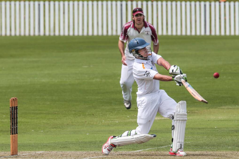 Helensburgh's Mitch McCrae top-scored with 63 as the Illawarra competition leaders posted 6-199 to comfortably beat Wollongong by 38 runs at North Dalton Park on Saturday. Picture: ADAM McLEAN
