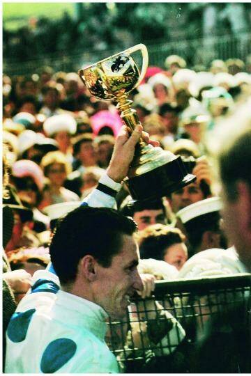 Roy Higgins soon after he won the Melbourne Cup on LIghtfingers in 1965.  Photo: Supplied