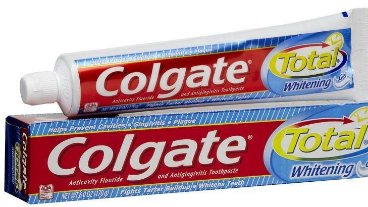 Health concerns: Colgate Total contains triclosan. Photo: Supplied