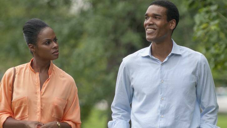 Tiki Sumpter as the future Michelle Obama and Parker Sawyers as Barack Obama in <i>Southside With You</i>. Photo: Matt Dinerstein