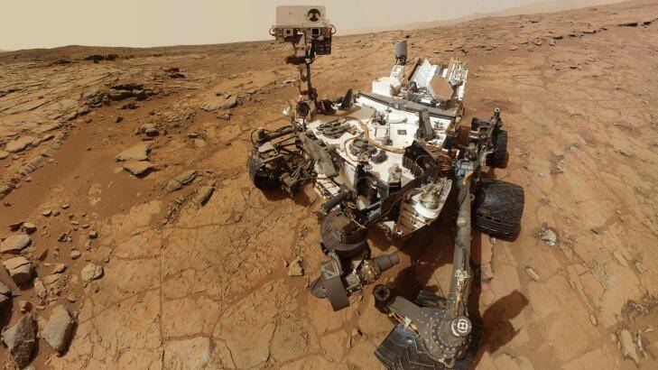 Nasa's Curiosity rover exploring Mars in February, 2013. Photo: NASA