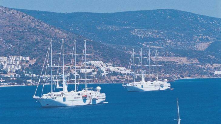 Windstar ships sailing in the Greek Islands. Photo: Supplied