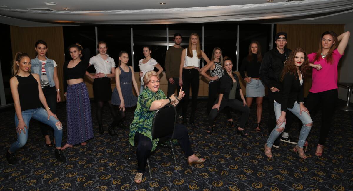 Top Model event organiser Robyn te Velde puts candidates through their paces in rehearsal for the first heat in the mall on Saturday. Picture: GREG ELLIS
