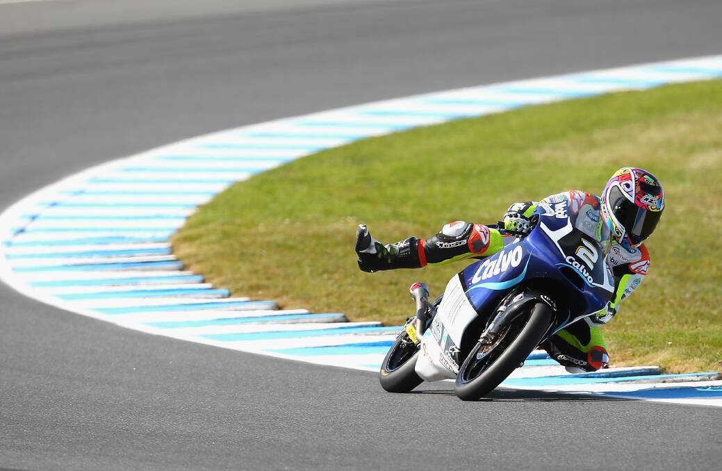 Footloose: Remy Gardner during practice for the Moto3 at Phillip Island. Picture: GETTY IMAGES
