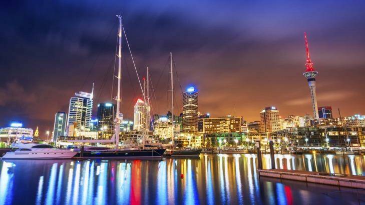 Cityscape of Auckland at night, New Zealand. Photo: iStock