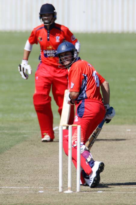 On fire: David Murphy smashed an unbeaten century in barely 26 overs in a big win for Balgownie over Helensburgh at Judy Masters Oval. Picture: GREG TOTMAN