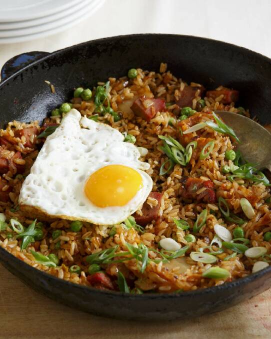 Spice up your fried rice with funky kimchi <a href="http://www.goodfood.com.au/good-food/cook/recipe/kimchi-fried-rice-20150202-3panm.html"><b>(Recipe here).</b></a> Photo: Marcel Aucar