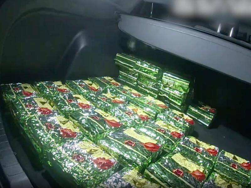 Police say millions of dollars' worth of the drug meth was found disguised as imported tea. (HANDOUT/QUEENSLAND POLICE)