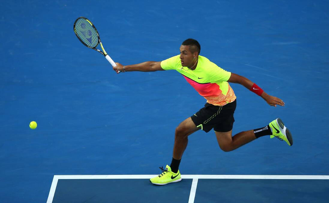 Nick Kyrgios is confident he can beat Andy Murray to make the Open last four. Picture: GETTY IMAGES