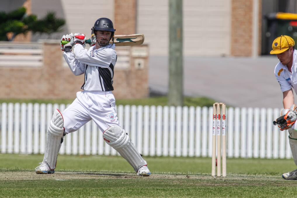 Port Kembla batsman Daniel Lee in action earlier this season. Lee top scored with 39 against University but the Students won the round-nine clash by 58 runs, thanks to bowlers Murray Crowe (4-69) and Rhys Voysey (3-56). Picture: CHRISTOPHER CHAN