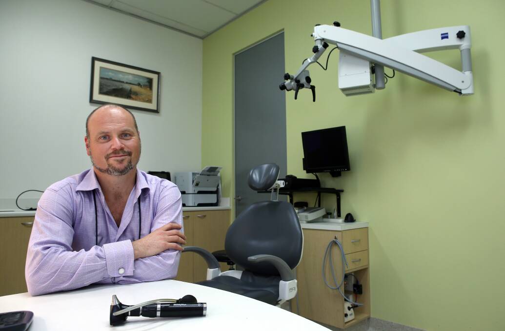 Ear, nose and throat surgeon Dr Stephen Pearson welcomes an Illawarra Cancer Carers campaign to raise funds for a cutting-edge laser for Wollongong Hospital. Picture: KIRK GILMOUR