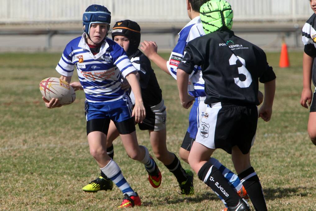 Thirroul's Nathan Bowman in the under 11 grand final against Port Kembla.