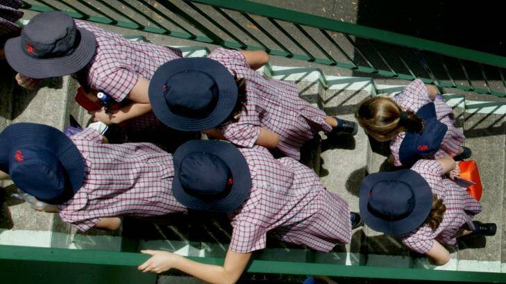 Girls wearing skirts as part of school uniform is 'gender discrimination', experts say Photo: Michele Mossop