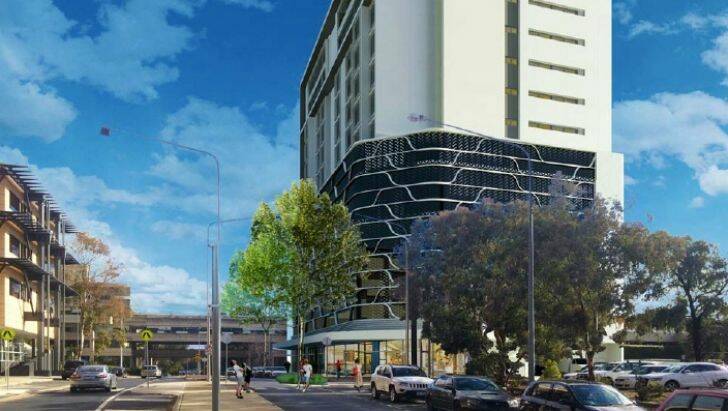 Canberra Domain Allhomes. Artist's impression of the Belconnen hotel. November 22, 2016.?? 