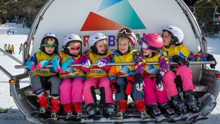 Young skiers enjoy the opening of the ski season. Photo: Ben Stevens