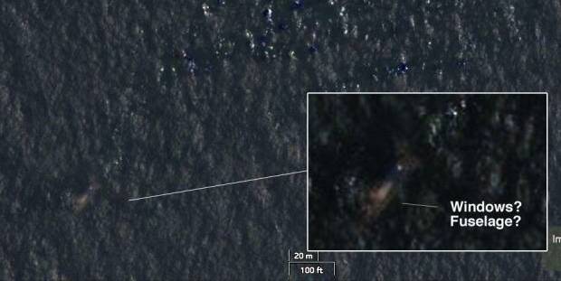 The image on Reddit that some users believe shows debris of Malaysia Airlines flight 370. Picture: Reddit