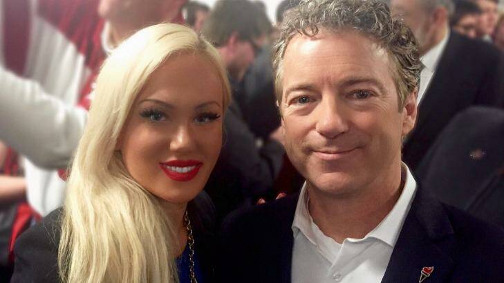 Tamara Candy with former Republican presidential hopeful Rand Paul. Photo: Supplied