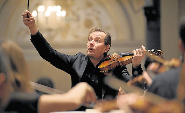 Richard Tognetti, artistic director of the busy Australian Chamber Orchestra, in full flight.