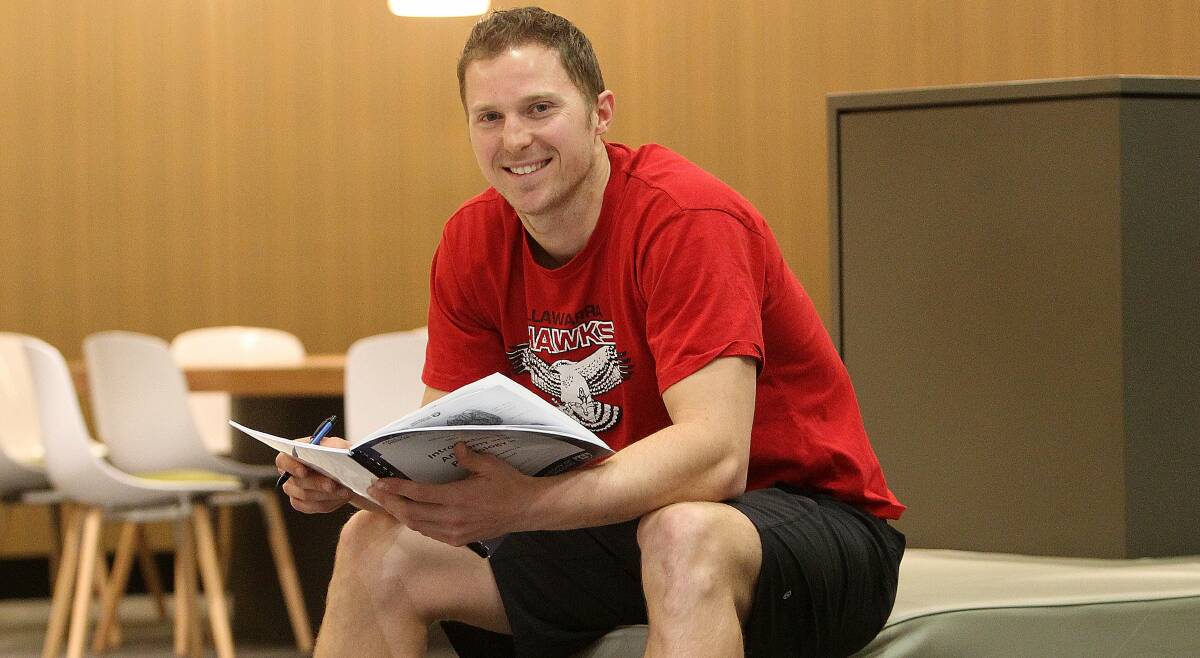 Hawks forward Tim Coenraad fits study around time on the basketball court. Picture: GREG TOTMAN
