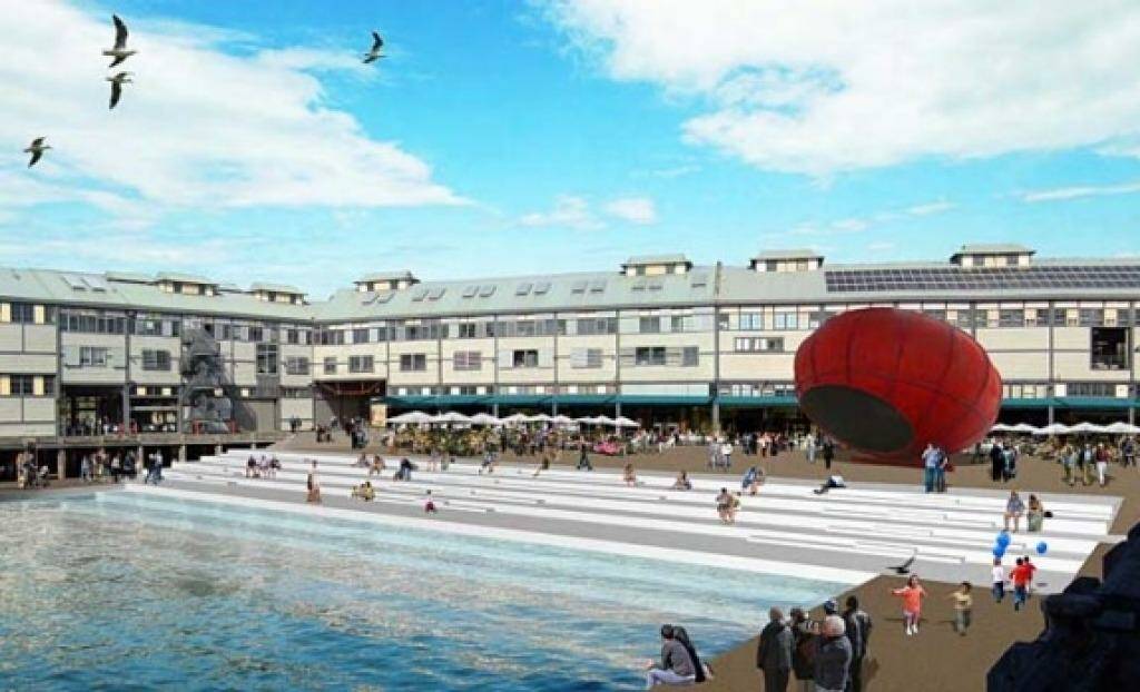 An artist's impression of Walsh Bay's new culture and arts hub.
