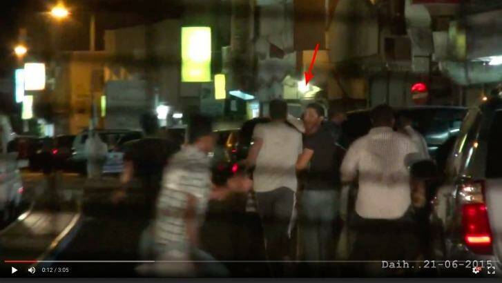 Part of a video recorded by Bahrain police and edited for use in prosecution. Photo: Screengrab