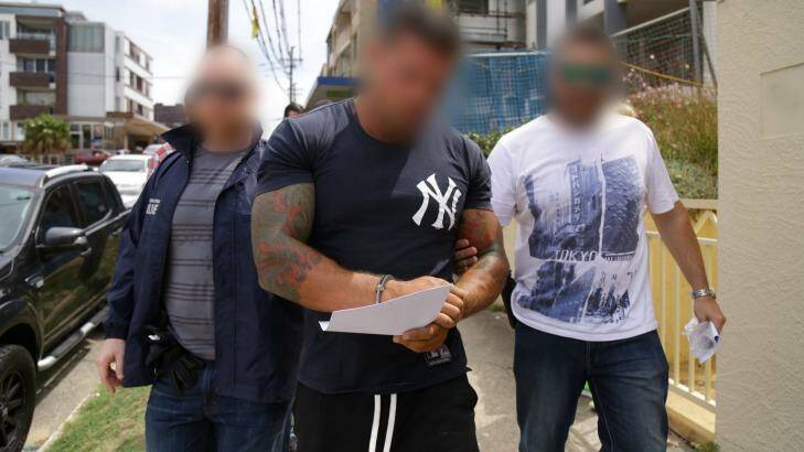 Police arrest Darren John Mohr, 42, over his role in the cocaine syndicate. Photo: NSW Police Media
