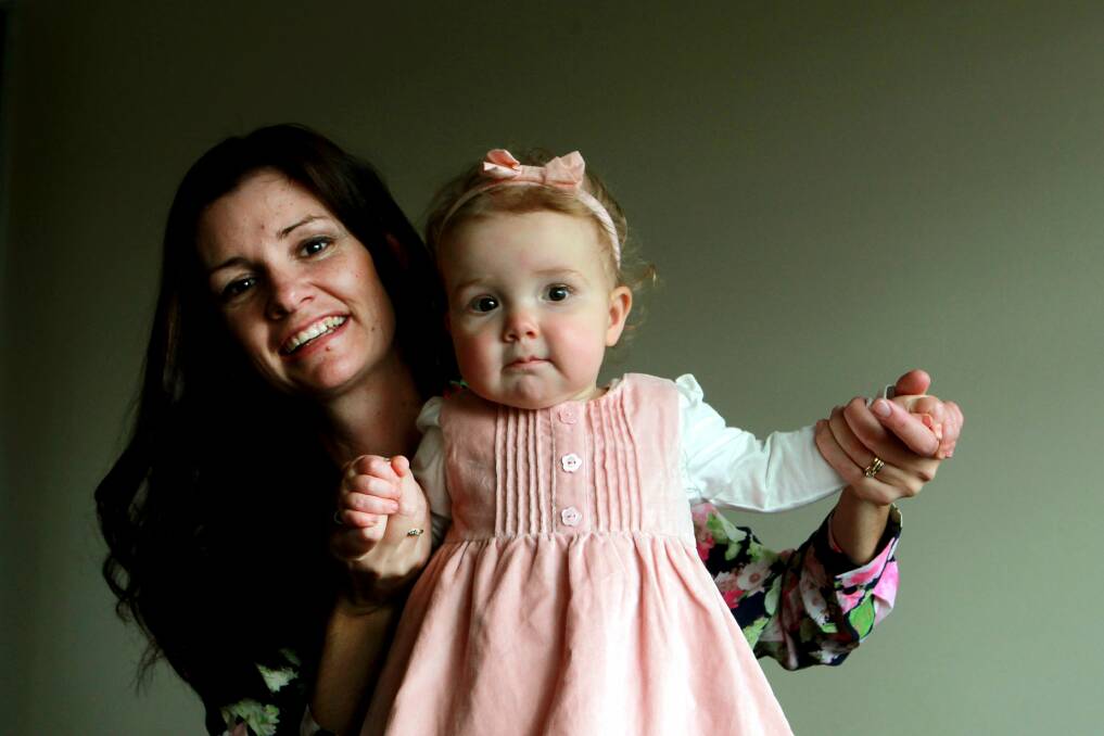 Alicia Anderson with her daughter Lacey, 1. The mother of two has written an  open letter to her donors. Picture: SYLVIA LIBER