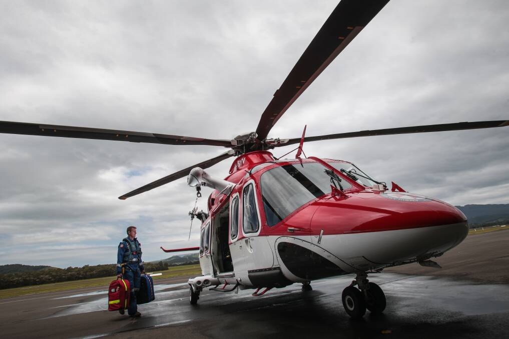 It was business as usual for paramedic Andrew Ryan at the Illawarra Regional Airport base of the aeromedical rescue service on Friday despite a major support announcement. Picture: ADAM McLEAN