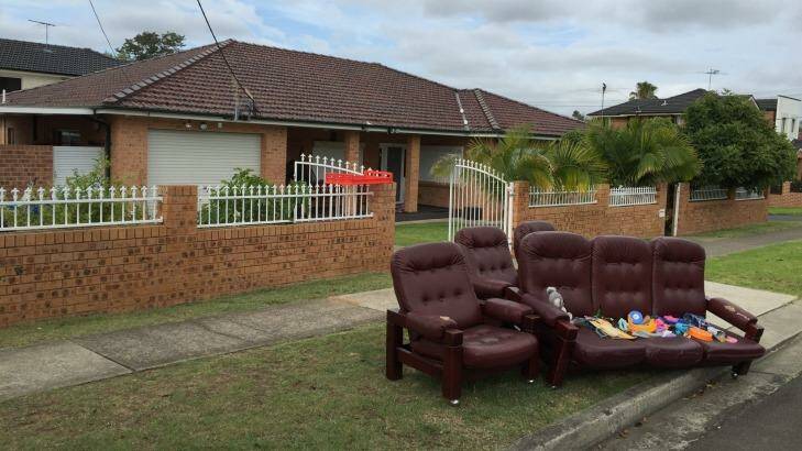 The Haouchar family home was raided by police on Wednesday morning.  Photo: Peter Rae