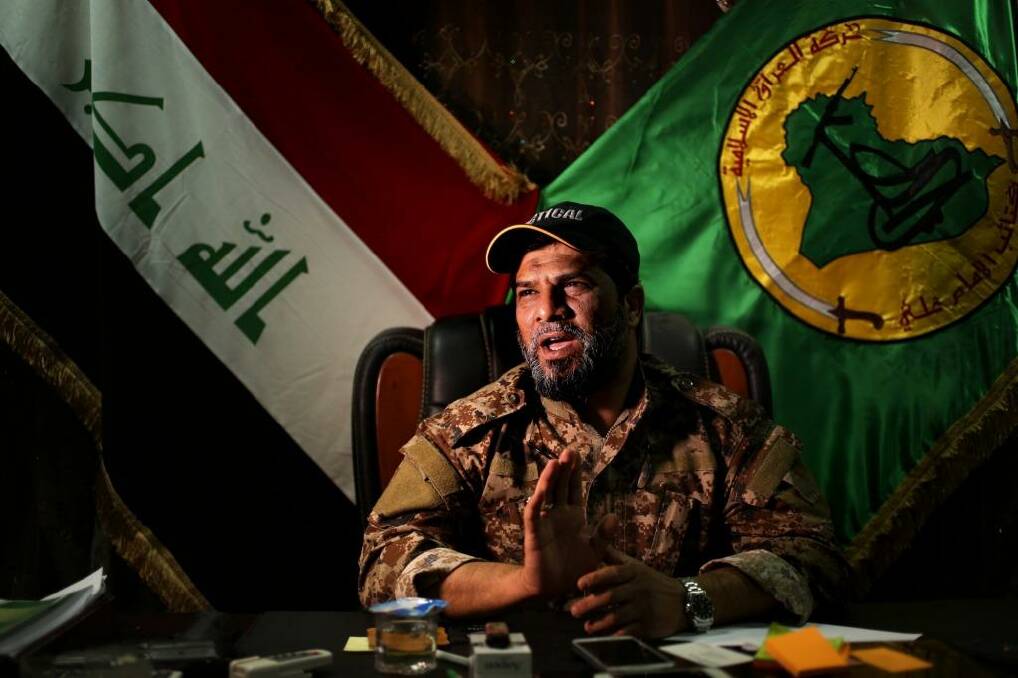 Haji Jaafar al-Bindawi of the Imam Ali Brigades: sceptical of Western motives in Iraq. Photo: Kate Geraghty