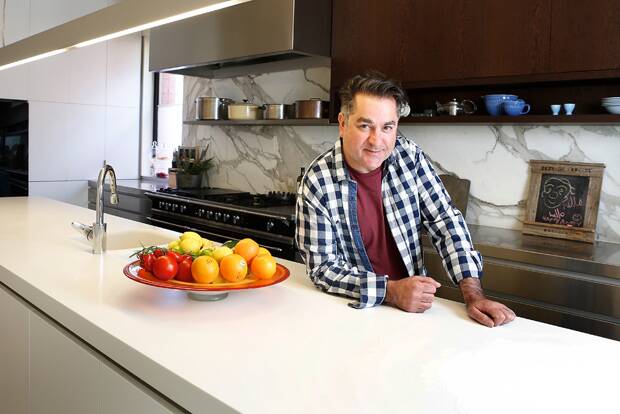 Guy Grossi in his home kitchen. Photo: Eddie Jim