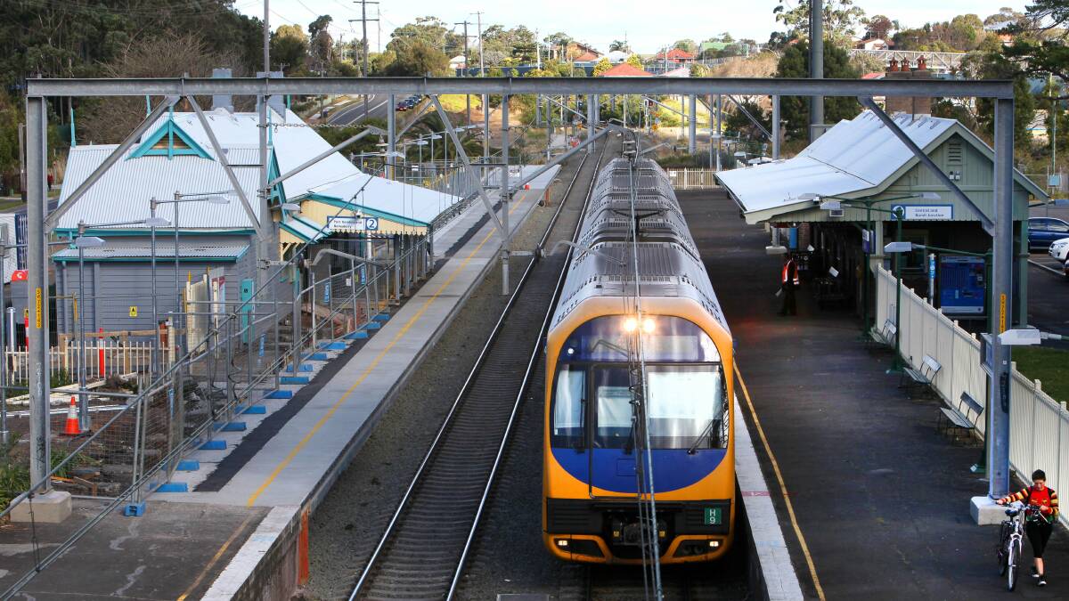 Work has begun on a multimillion-dollar upgrade of the southbound platform at Bulli station. Picture: KIRK GILMOUR