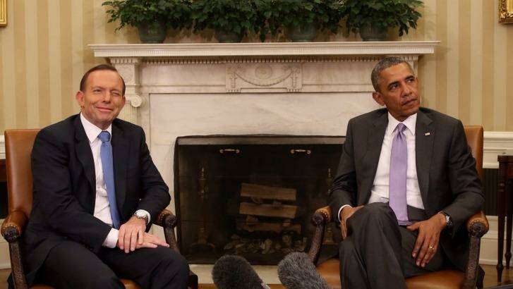 Unvarnished and strategic: Tony Abbott with US President Barack Obama. Photo: Andrew Meares