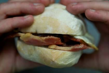 Matt Wilkinson's bacon sandwich. Photo: Simon Schluter