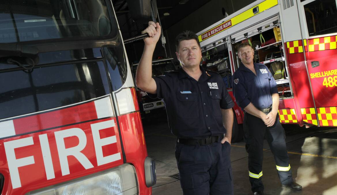 Fearless: Shellharbour firefighters Garry Lawler and Andy Gordon have been honoured for their role in rescuing and recovering people trapped in collapsed buildings in the aftermath of the Christchurch earthquake in February 2011. Picture: ANDY ZAKELI