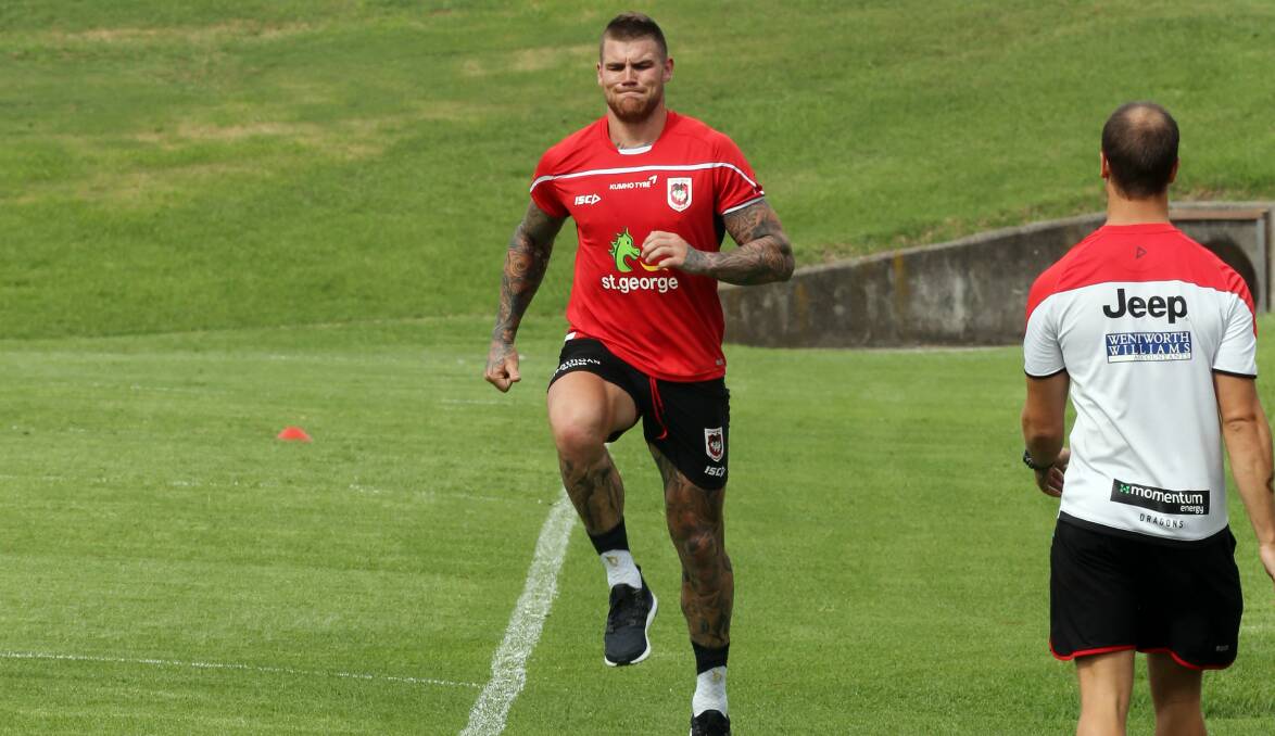 Josh Dugan will get until just hours before kickoff to show he's fit to play against Canberra. Picture: ROBERT PEET