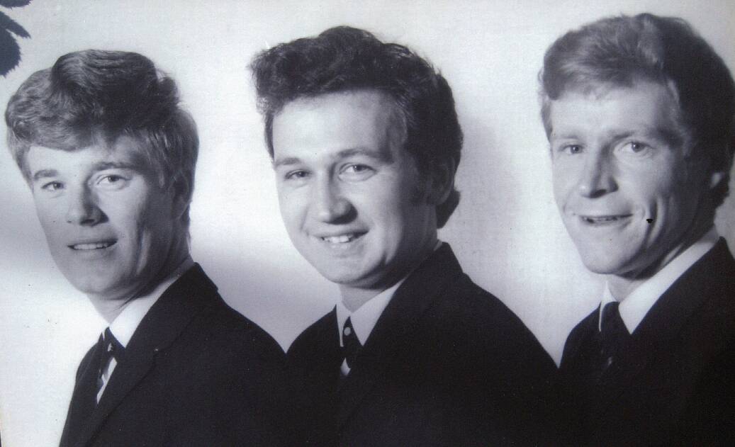 The Shalamars in 1965: Dave Scholes, Mick Chamberlain and John Henderson. Picture: SUPPLIED