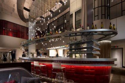 Open for business: The bar at the Commons Club in the new Virgin Hotel in Chicago.