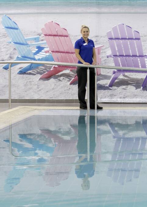 Fully equipped: Physiotherapist Sarah Richards in the new hydrotherapy pool area. Picture: ANDY ZAKELI