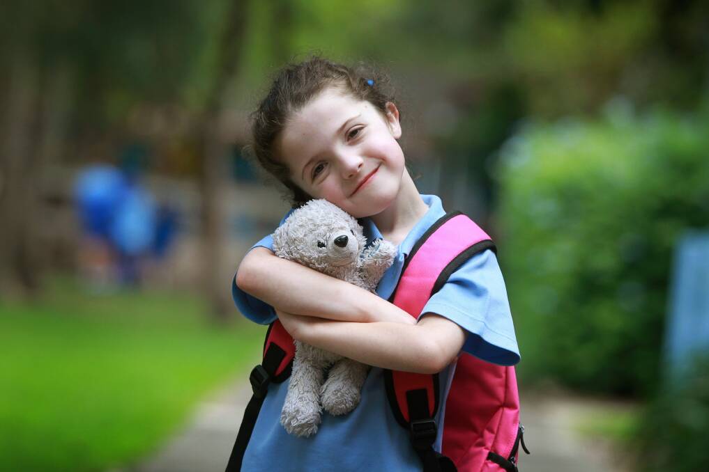 Lindsay Park Public School student Sarah Walker suffers from a rare lung disease. Picture: SYLVIA LIBER